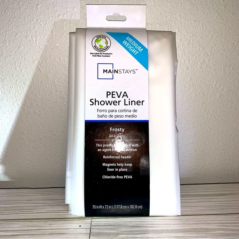 Mainstays Peva Frosty Shower Curtain Liner